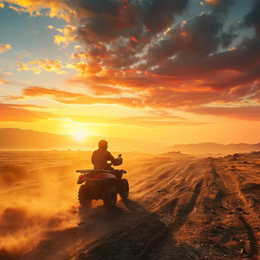 Sunset over Moroccan desert